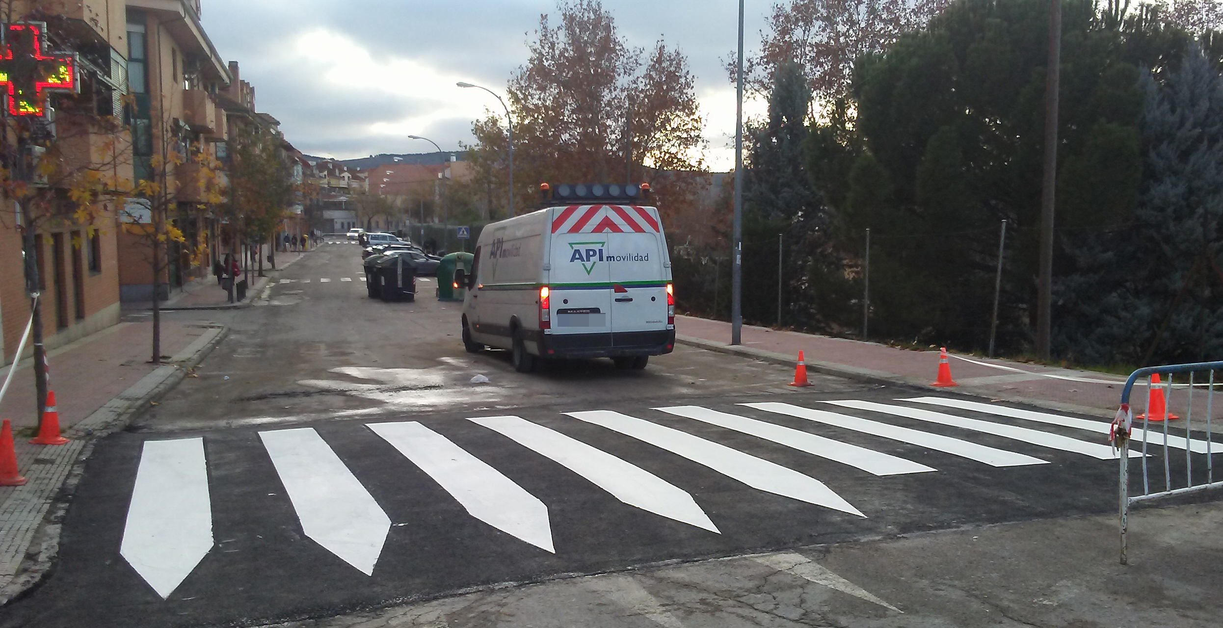 Trabajos para la mejora de la seguridad vial en Velilla