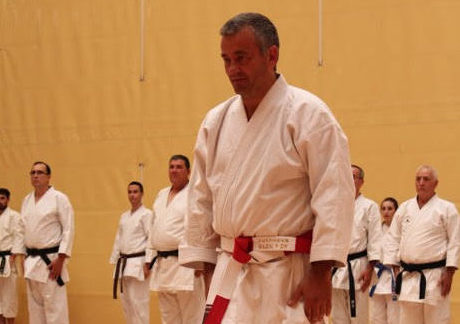 Juan Antonio Jiménez, profesor de la escuela municipal de karate, cinturón negro 6º Dan