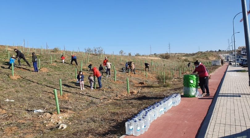 Decenas de vecinos participaron en la plantación vecinal en la nueva zona forestal del sector XXIII