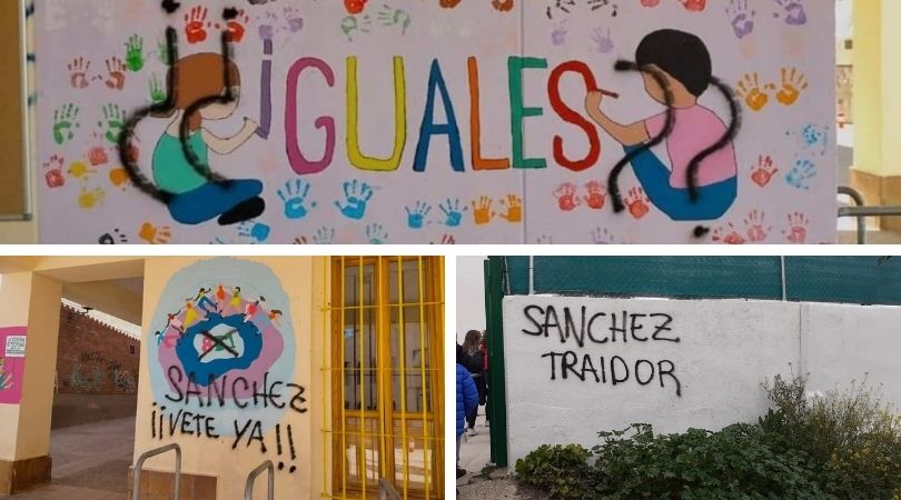 El Ayuntamiento condena las pintadas en las fachadas de la Casa de la Juventud y del colegio Valdemera y ha denunciado estos hechos ante la Guardia Civil