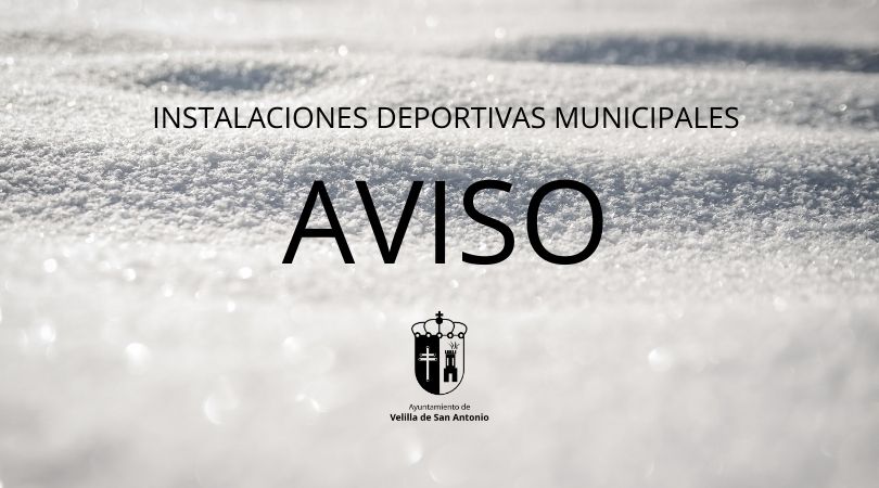 Cierre de las instalaciones deportivas municipales durante todo el fin de semana