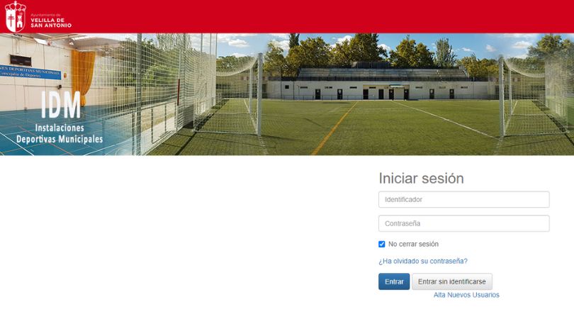 Alta y renovación de socio deportivo online