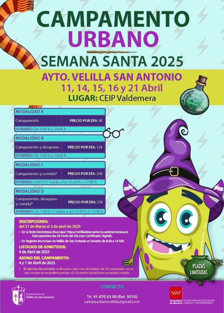 cartel campamento urbano ss velilla 2025