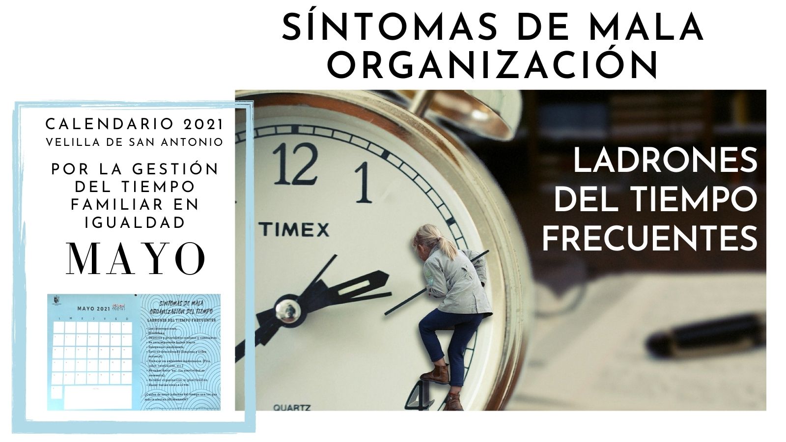 12 meses por la igualdad. Mayo. Ladrones del tiempo