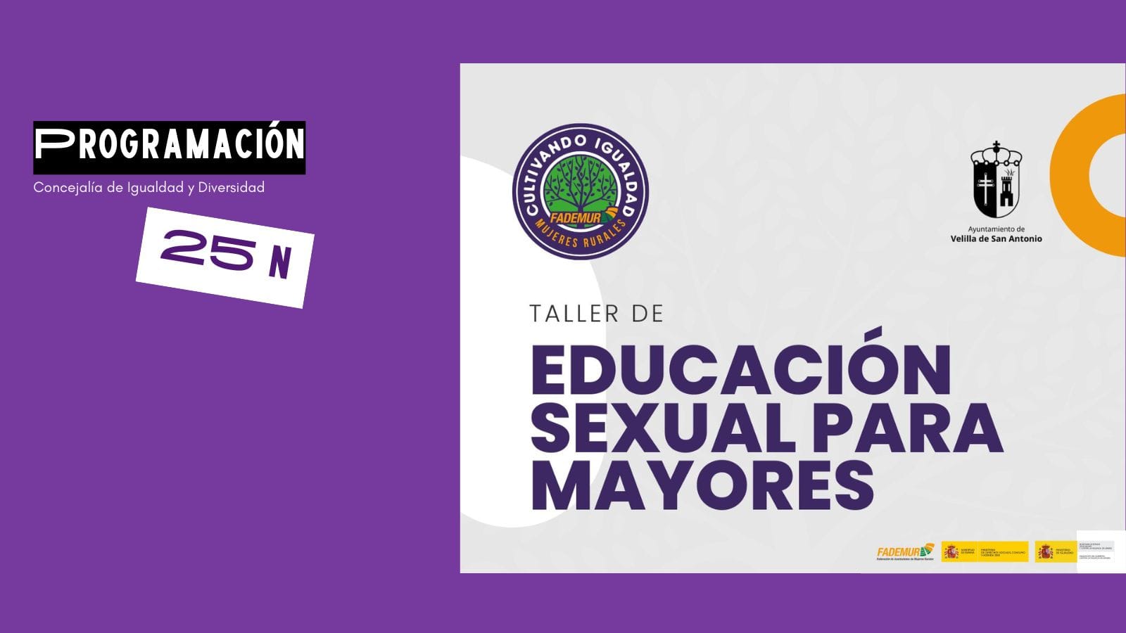 Taller de Educación Sexual para Mayores Taller de Educación Sexual para Mayores