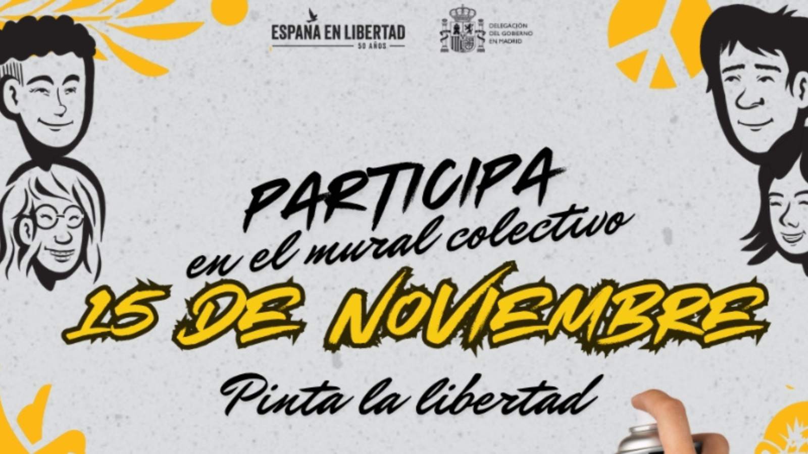 Mural conmemorativo “España en libertad, 50 años”