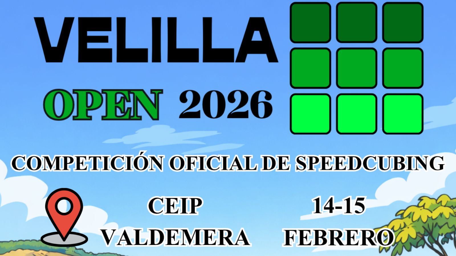Velilla Open 2026 Campeonato Oficial de Speedcubing