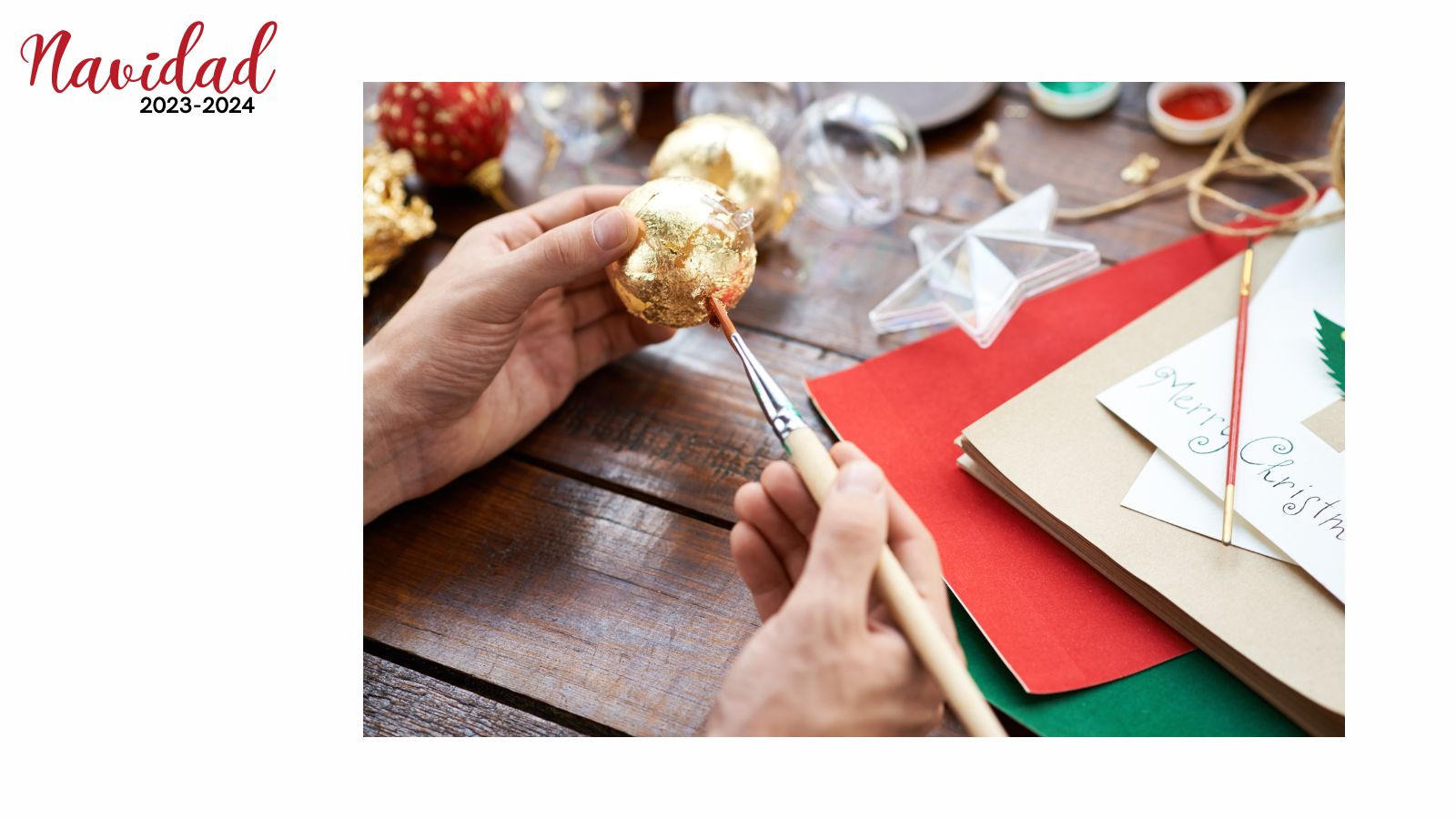 Taller de tejas navideñas