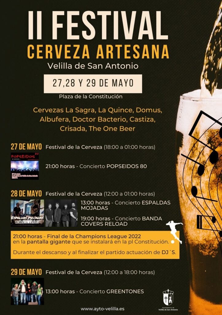 ii festival cerveza artesana velilla 2022 cartel