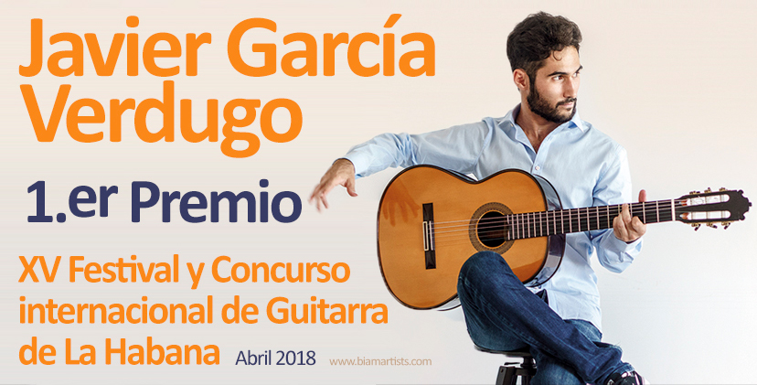 Javier García Verdugo, guitarrista velillero, ganador del XV Concurso Internacional de Guitarra de La Habana