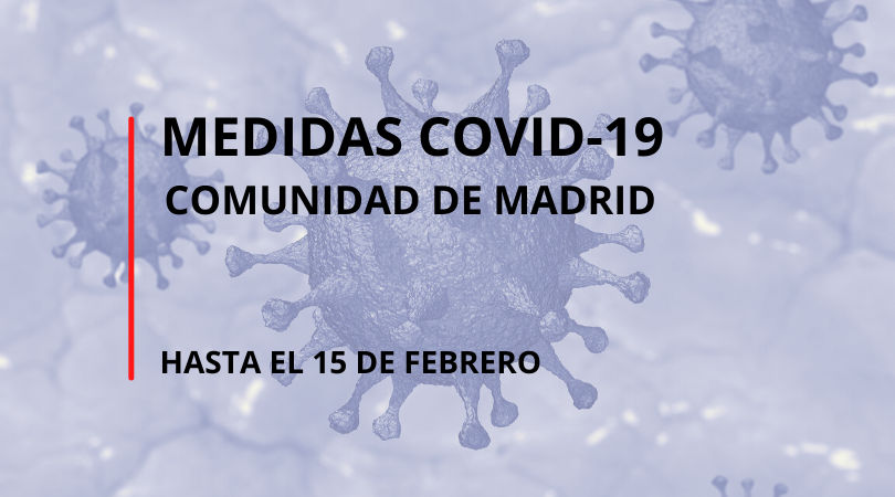 Medidas COVID-19 de la Comunidad de Madrid hasta el 15 de febrero