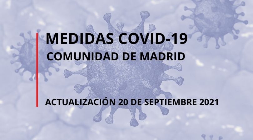 Actualización medidas COVID-19 de la Comunidad de Madrid