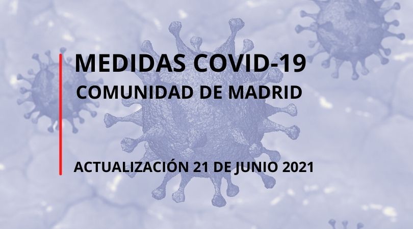 Actualización medidas COVID-19 de la Comunidad de Madrid