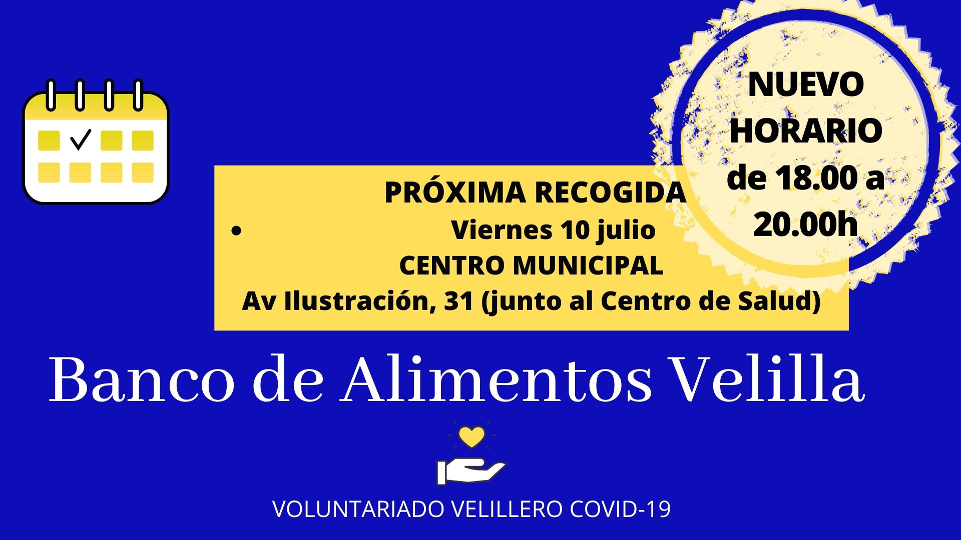 Nuevo horario Recogida Banco de Alimentos