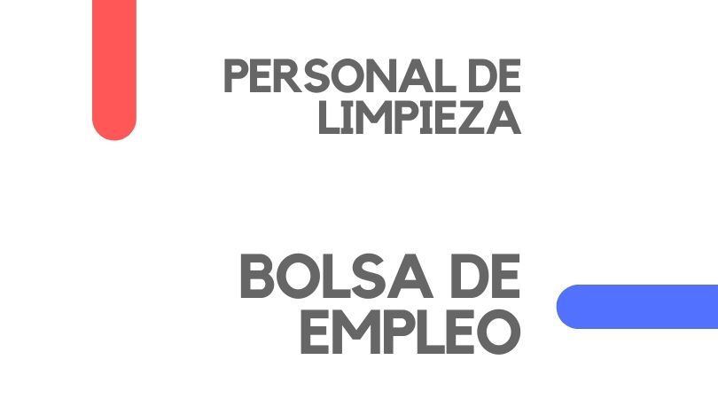 Listas provisionales de admitidos y excluidos Bolsa de Empleo Personal de Limpieza