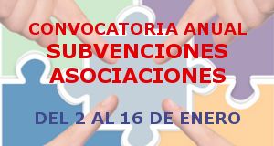 Convocatoria anual subvenciones a las asociaciones