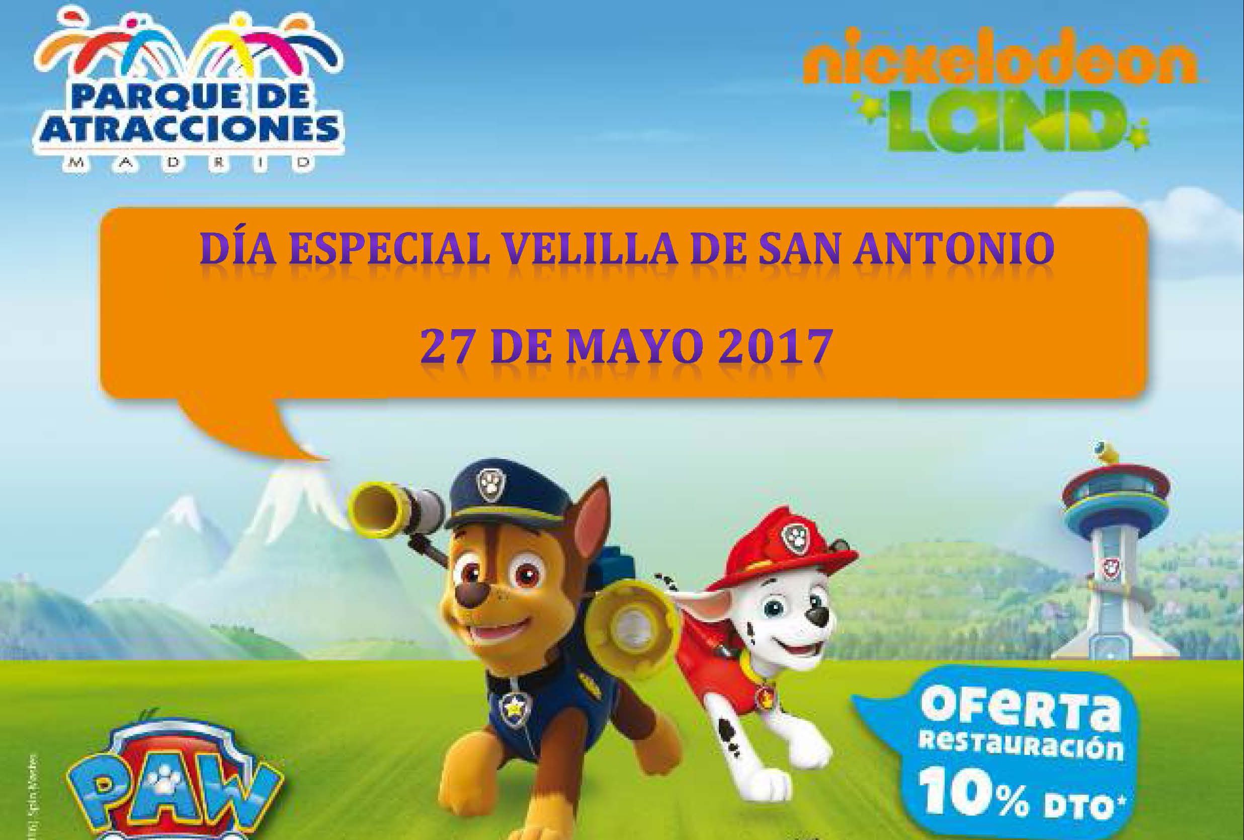 27 de mayo, Día de Velilla de San Antonio en el Parque de Atracciones