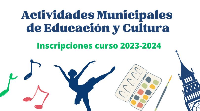 Plazos de inscripción actividades educación y cultura curso 2023-2024