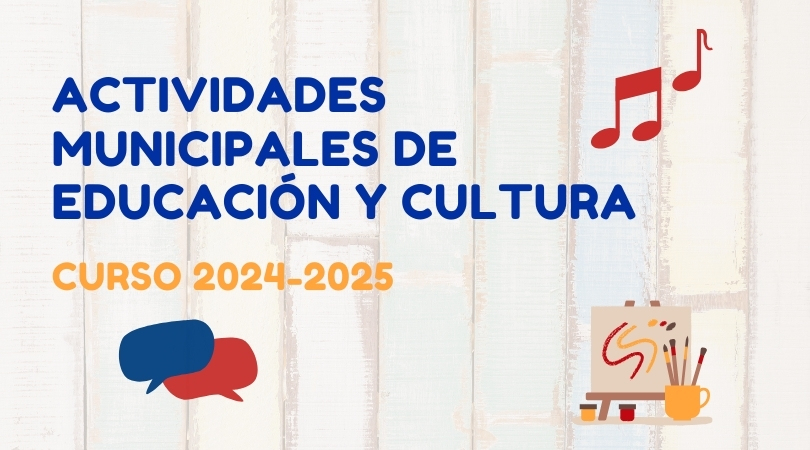 Plazos de inscripción actividades educación y cultura curso 2024-2025