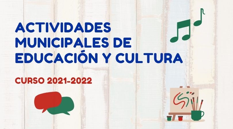 Inscripciones en las actividades municipales de educación y cultura curso 2021-2022