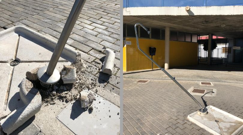 Actos vandálicos en la piscina municipal