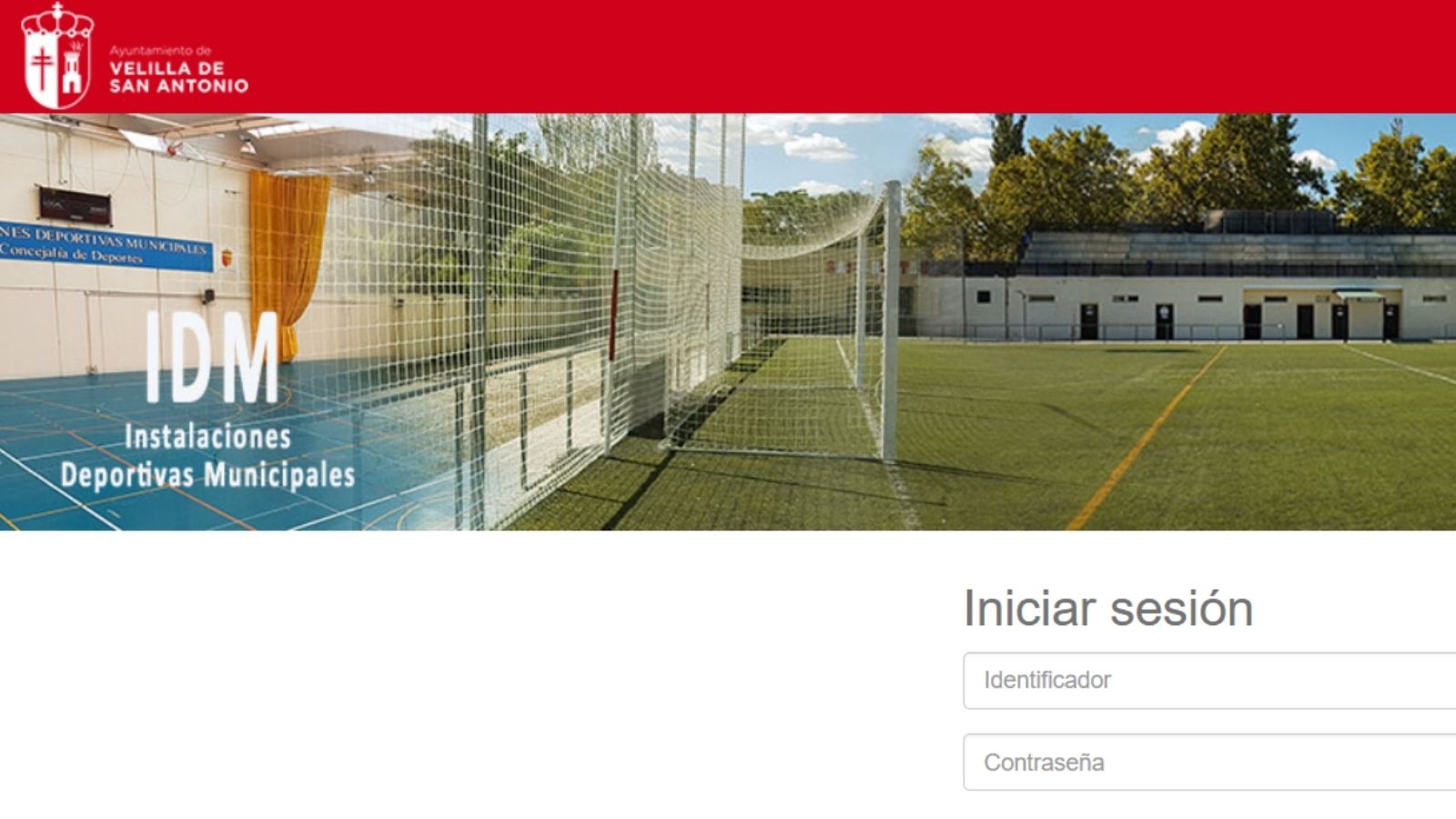 Plataforma online del área de Deportes