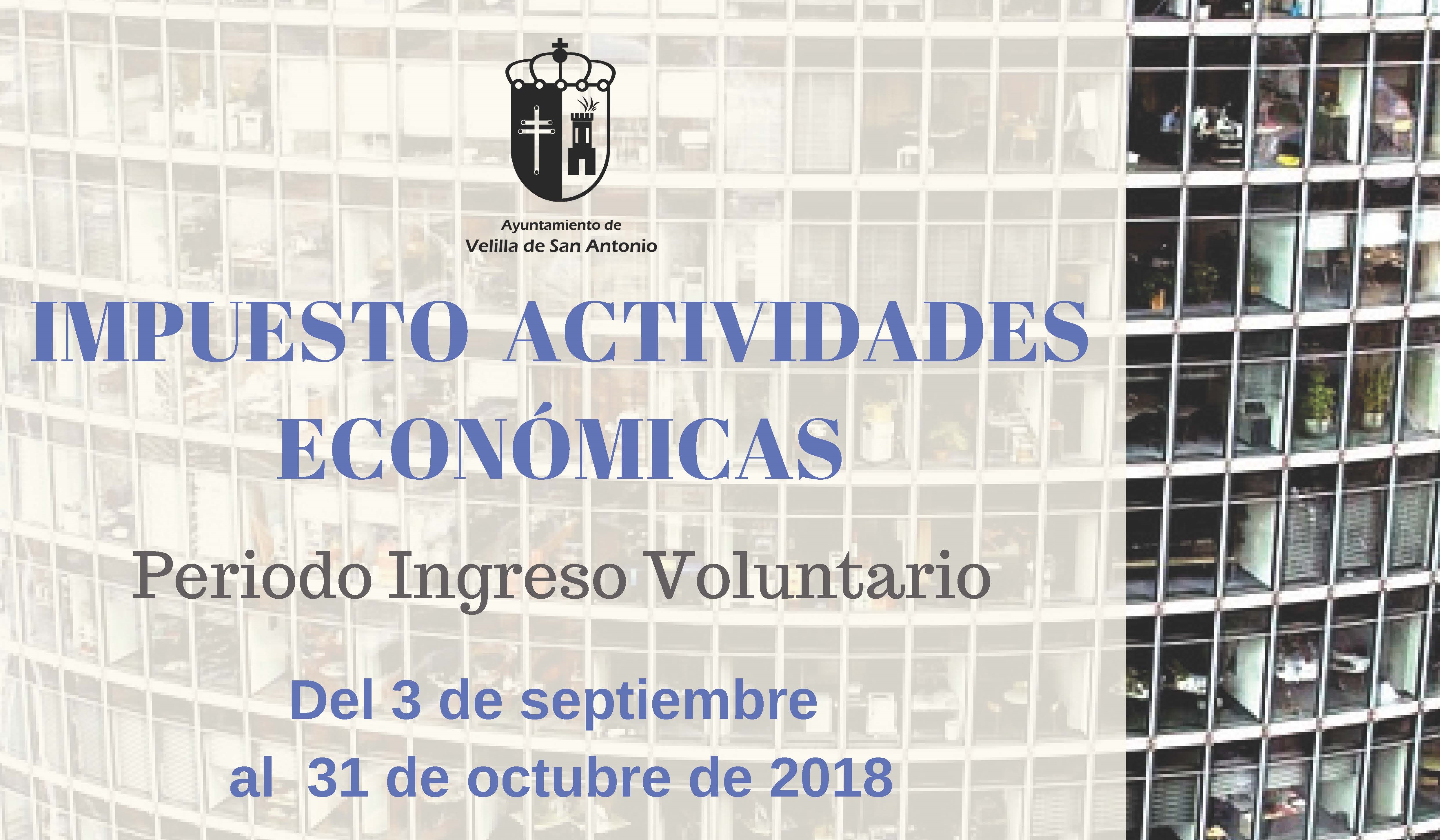 Impuesto de actividades económicas ejercicio 2018