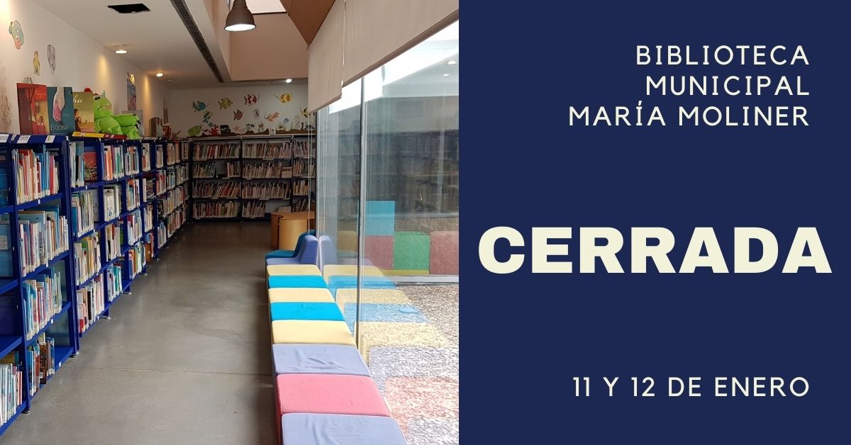 Biblioteca cerrada los días 11 y 12 de enero