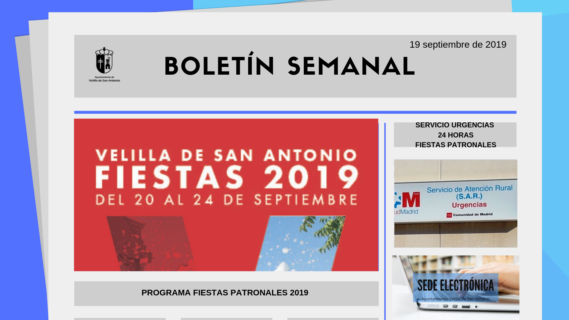 Boletín Semanal 30/2019