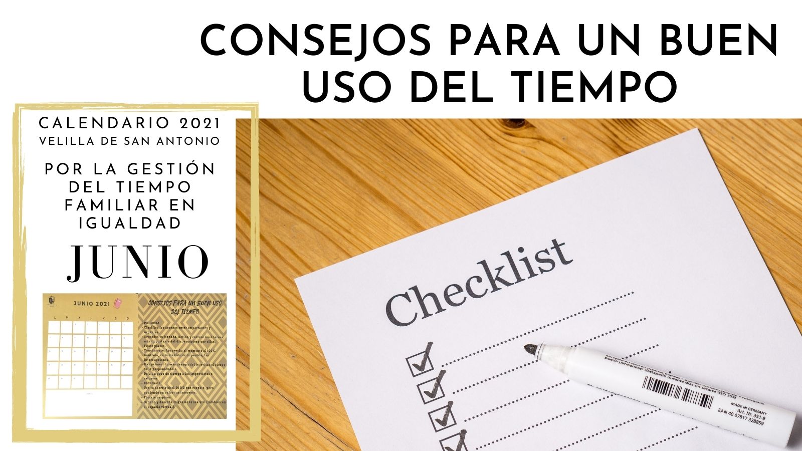 12 meses por la igualdad. Junio. Consejos para un buen uso del tiempo