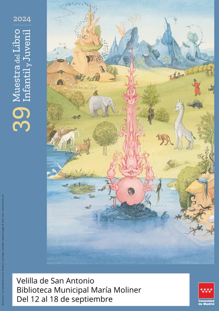 cartel muestra libro biblioteca 2024