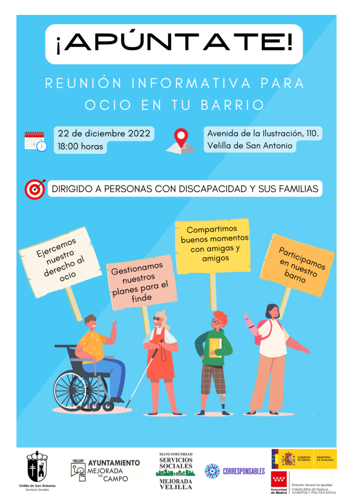 cartel ocio en tu barrio velilla reunion info