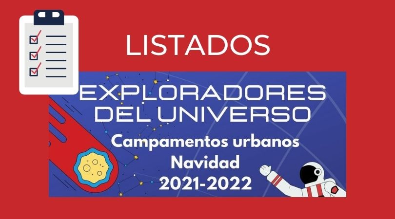 Listados campamento Navidad 2021-2022