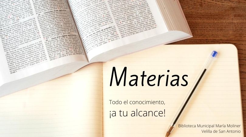 A partir de septiembre, en la biblio, Materias: Todo el conocimiento a tu alcance