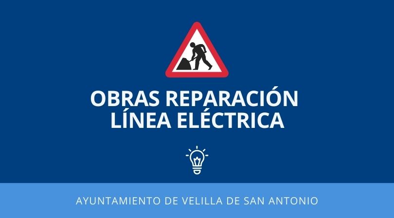 Obras reparación línea eléctrica en el antiguo polígono industrial