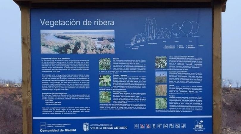 Instalación de paneles informativos sobre el río Jarama