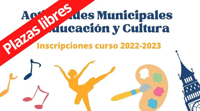 Plazas libres en las actividades de Educación y Cultura