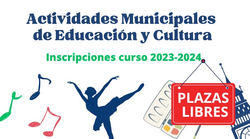 Plazas libres en las actividades culturales