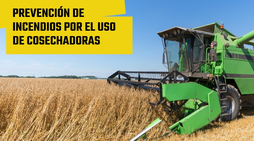 Uso de cosechadoras en verano y el riesgo de incendios forestales