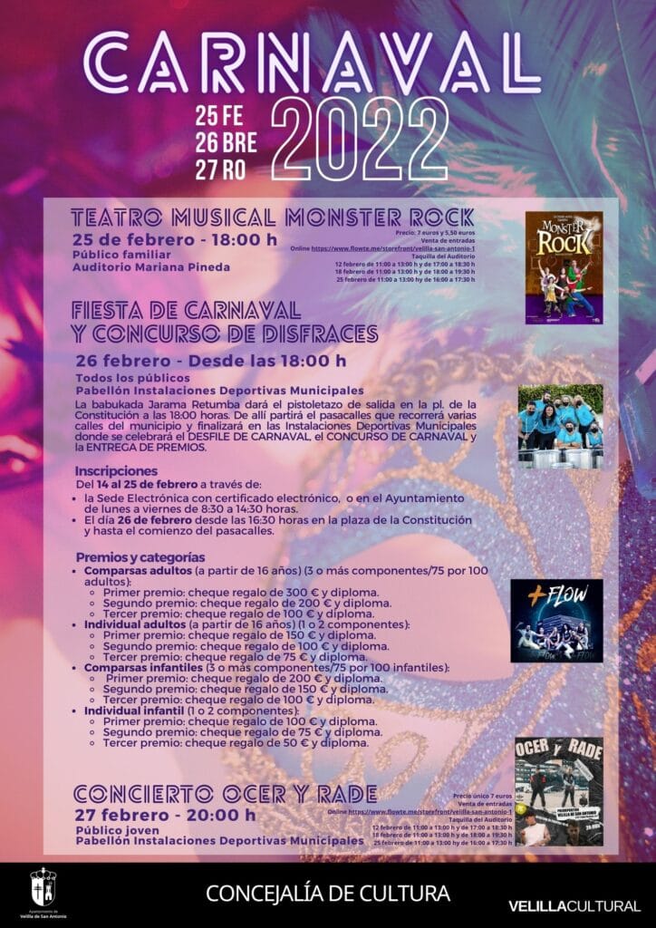 programacion carnaval 2022