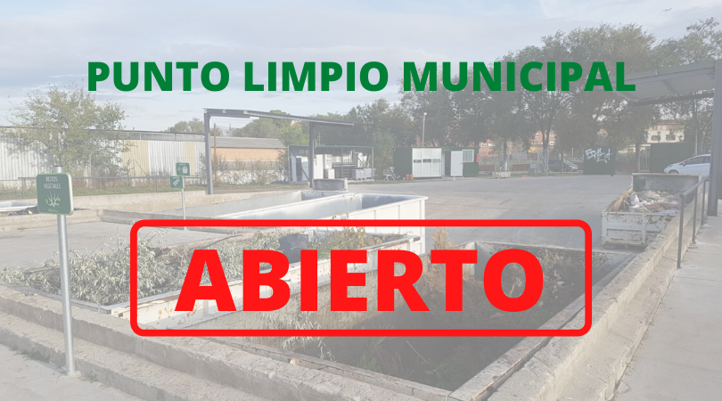 El Ayuntamiento de Velilla abre desde mañana 19 de mayo, las instalaciones del Punto Limpio Municipal en su horario habitual