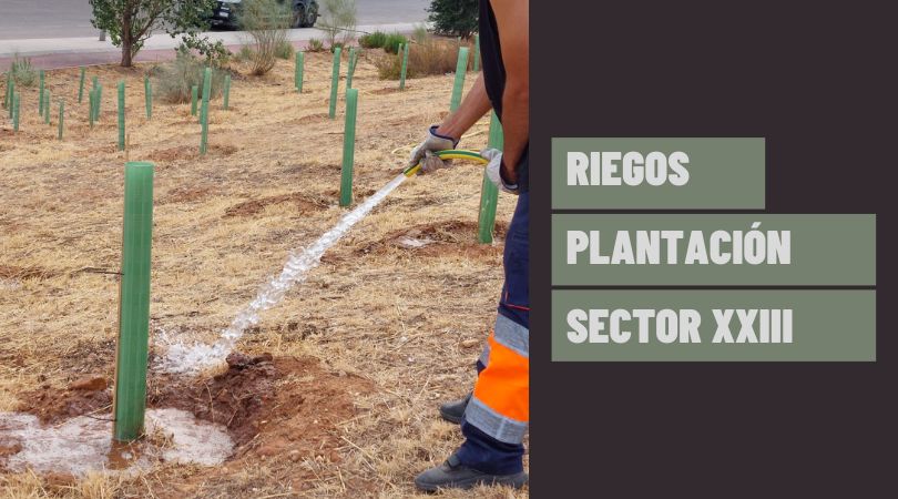 Continuamos con los riegos de la nueva zona forestal del Sector XXIII