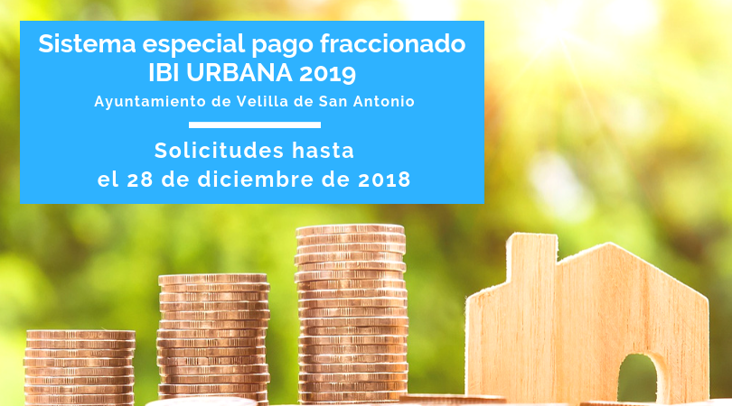 Hasta el 28 de diciembre se podrá solicitar el Sistema Especial de Pago Fraccionado del Ibi Urbana