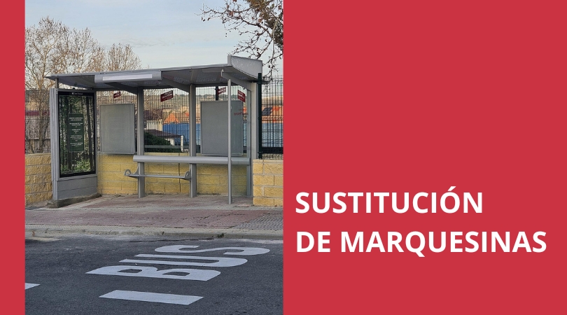 Las obras de sustitución de marquesinas marchan a buen ritmo