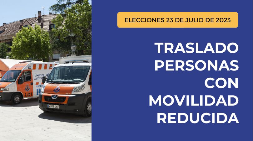 El Ayuntamiento facilitará el traslado a los colegios electorales a las personas con movilidad reducida el próximo 23 de julio